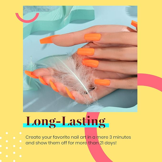 Beetles Orange Gel Polish - 1pc 15ml Bright Peach Coral Orange Gel Polish Color Soak Off UV LED Nail Lamp 15ml Gift for Women Vibrant Tangerine