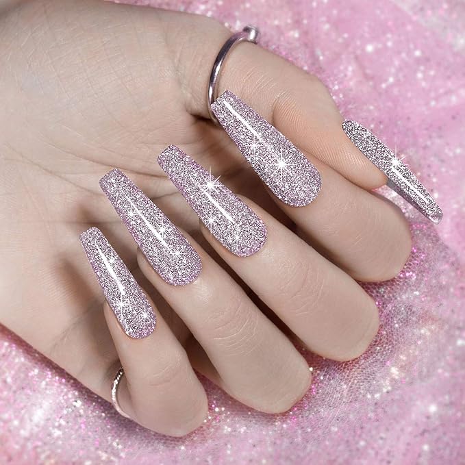 Diamond Gel Nail Polish,Reflective Glitter Gelpolish, Sparkly Shiny Gel Nail Art Varnish Manicure,U V L E D Curing Required Nailgel for Beginners DIY at Home RAR80