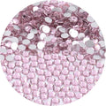 NCB 2000pcs Flatback Round Glass Nail Art Rhinestones Crystal for DIY Making Accessories Shoes, Clothes, Face Art, Bags, Manicure (Lt. Rose, SS12 2000pcs)