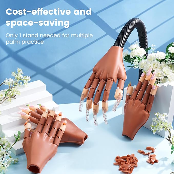 (1 Palm Only, Only Fit for Wilfniee Magnetic Nail Hand) Wilfniee Practice Hand Palm for Acrylic Nails: Magnetic Nail Practice Hand Palm Flexible Fake Hand For Nail Practice