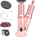 JINYAWA Electric Foot Callus Remover - 2-in-1 Rechargeable Cordless Foot File with LCD Display & 6 Speeds - Professional Foot Sander for Dead Skin, Thick Nails, Heels and Soles (Pink)