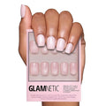 Valentines Day Glamnetic Press On Nails - Pinky Promise | Glossy, Velvet, Short Squoval Nails, Salon Quality | 15 Sizes - 30 Nail Kit with Glue