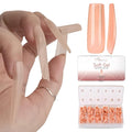 Allkem Soft Gel Nail Tips - 360 pcs XXL Square Nail Extensions - 12 Sizes Extra Extra Long Full Cover Nails - Nude (360 Pieces)