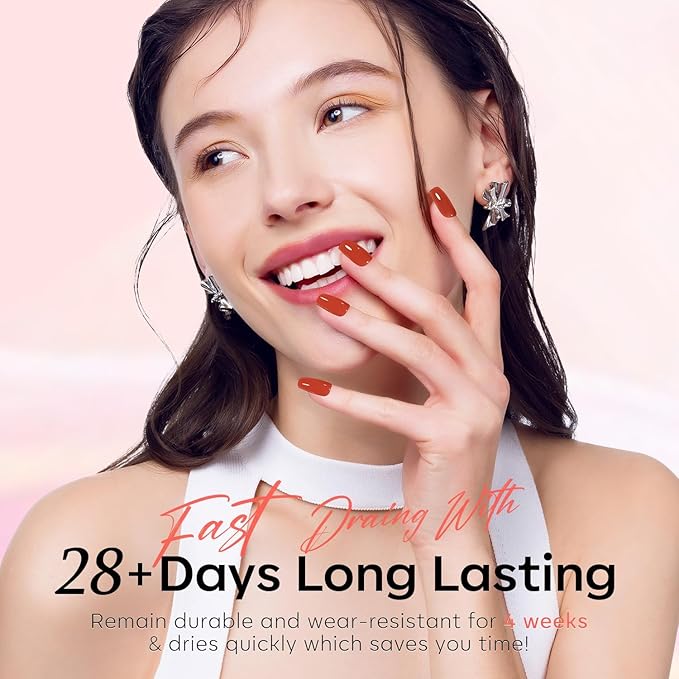 modelones Jelly Gel Nail Polish, 6 Colors Nude Gel Polish Milky White Pink Red Neutral Nail Art Design Translucent Kits Soak Off LED Nail Lamp Manicure Salon DIY Girls Women Gift