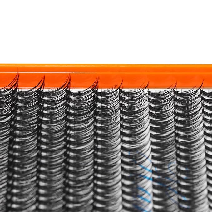 28Rows,wholesale Pack Mixed 40D Wide Stem Cluster Eyelashes Kit 2 in 1 Bond&Seal+ 1pcs Tweezer Grafting D Curl Individual False Eyelashes Home DIY Eye Lashes Extensions (40DC-10-12-14-16-18MM Mix)