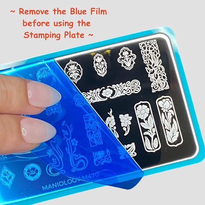 Maniology Heart of Stone Nail Stamping Plate | Marble, Crystal & Natural Stone Designs for Chic DIY Manicures – Reusable, Rectangular Stainless Steel Nail Art Template