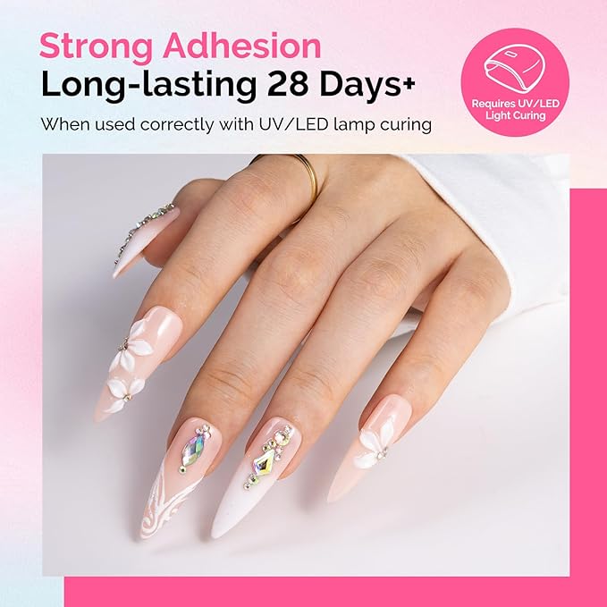 MelodySusie Handheld UV Light for Gel Nails and Nail Rhinestone Glue, ART01R Cordless Gel X Nail Lamp Rechargeable with LCD Display Flash Cure Nail Dryer for Nail Art Design Decoration DIY at Home
