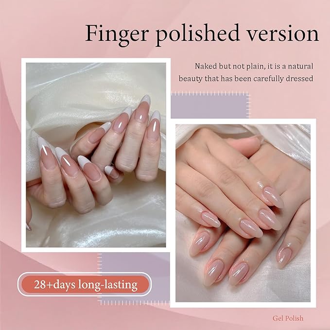 CAMILA ¿ 6pcs 15ml Hema Free Tpo Free Gel Polish Set Jelly Pink Gel Nail Polish Kit Soak Off Gel Polish Manicure Salon For Women J Set