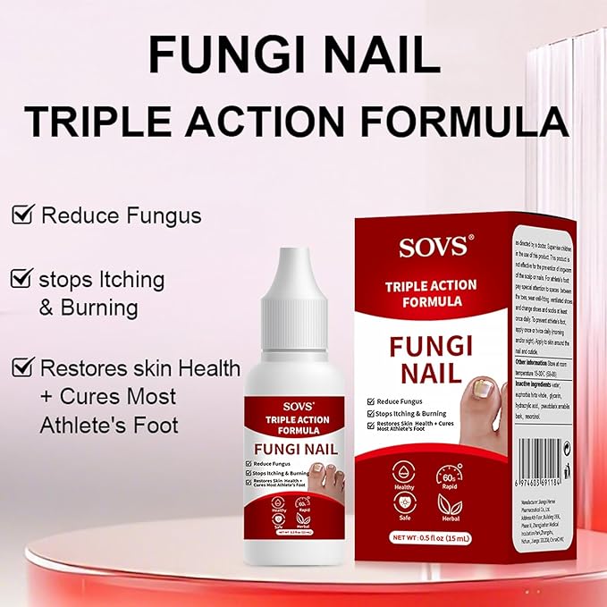 Fungi Nail Toenail Treatment,Gentle Formula, Effectively Improves Nails for a More Beautiful Appearance (2Pcs, 1 oz)