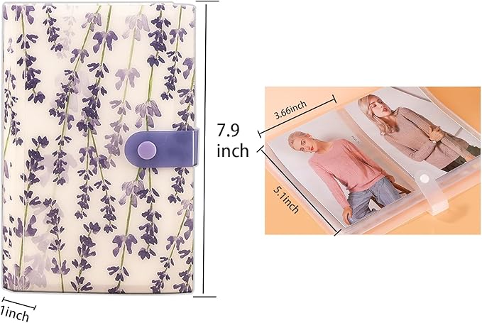 144 Slots Nail Art Sticker Storage Book Display Collecting Equipment Nail Art Decals Photos Storage Book Manicure Designer Tools Decoration Kits(Wisteria)