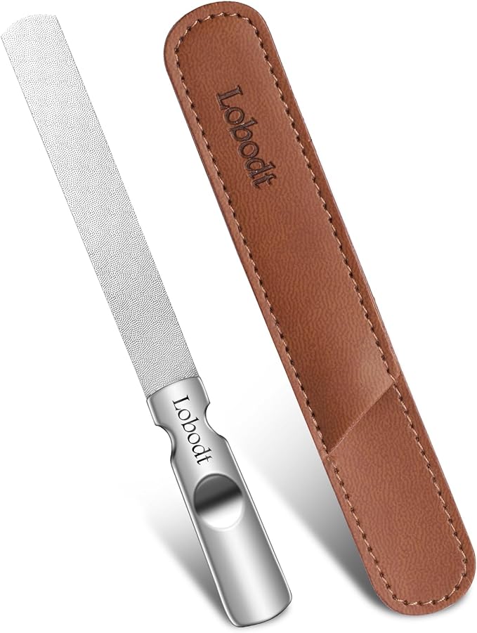 Stainless Steel Double-Sided Nail Art File - Mini Travel Nail File Suitable for Both Men and Women