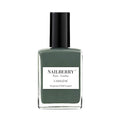 Nailberry L'Oxygéné Oxygenated Nail Lacquer | Viva La Vegan | Dark Khaki Opaque Nail Polish | UV Protected Long-Wear Nail Polish | 12-Free | Vegan | Certified Halal | Cruelty & Gluten Free | 15 ml