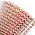 216 Pcs French Tip Press on Nails Short Almond,French Nails Press ons in 9 Different Color Nail Tip,Reusable Fake Nails in 12 Sizes,Glossy False Nails Full Cover Stick on Nails for Women Manicure