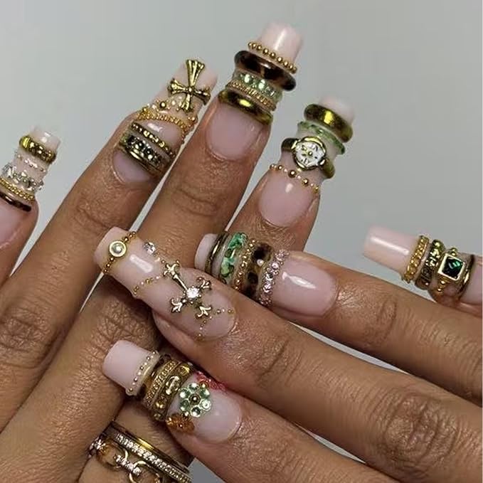 3D Chain Nail Mold Multiple Shapes Necklace Silicone Nails Molds Accessories Gel Rope Art Manicure Tools