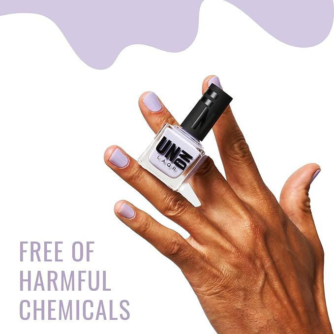 UNDN Vegan Nail Polish - Third Eye - Lavender Purple Nail Polish for Women and Men - Long Lasting, Air Dry, Durable Finish - Cruelty Free - 0.5 oz