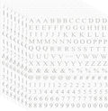 PATIKIL Letter Nail Stickers, 8 Sheet 3D Self-Adhesive English Letter Nail Decal Small Alphabet Art Sticker Metallic Fluorescence Design Manicure for Women DIY Decor, Silver