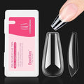Beetles Gel Nail Tips 500Pcs Medium Coffin Pre Shaped Clear Full Cover False Nails Press on for Gel Art Polish Soak Off Lamp Easy Nail Extensions Acrylic