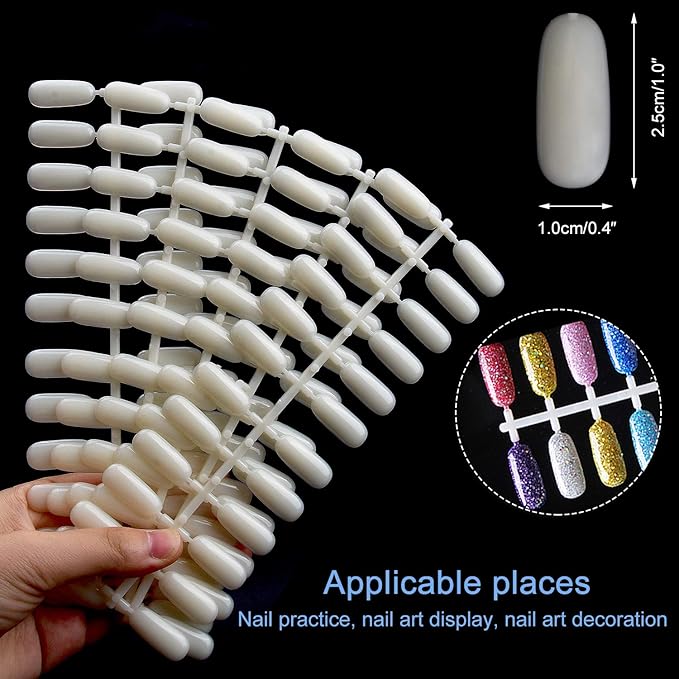 Noverlife 120 Nail Colors Display Book with 120 False Nail Tips, Nail Gel Polish Display Chart, Manicure Salon Studio Nail Art Samples Color Swatches Cardboard Nail Design Showcase