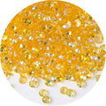 1440 Pcs SS20 5mm AB Flatback Rhinestones for Nails Art Crafts Transparent Glitter Round Gems Goldens DIY Clothes Shoes(Clear Golden Yellow AB)