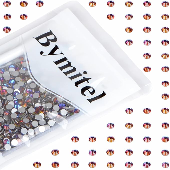 1440PCS Art Nail Rhinestones Non Hotfix Glue Fix Round Crystals Glass Flatback for DIY Jewelry Making with one Picking Pen (ss20 1440pcs, Blue Volcanic)