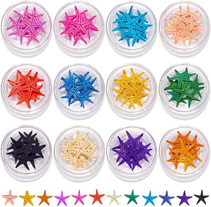 12 Boxes Holographic Nail Sequins, 3D Laser Flakes Ultra-Thin Colorful Glitter Sticker, (Snowflake Butterfly Flower Maple Leaf) Pattern Nail Art DIY Craft for Nail Decoration, Type 2