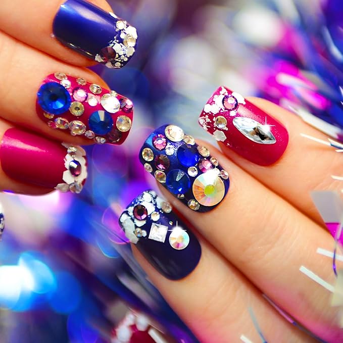 Nail Art Kit for Girls - Beginner's Set with Rhinestones, Crystals, Tweezer, Dotting Tool & Accessories