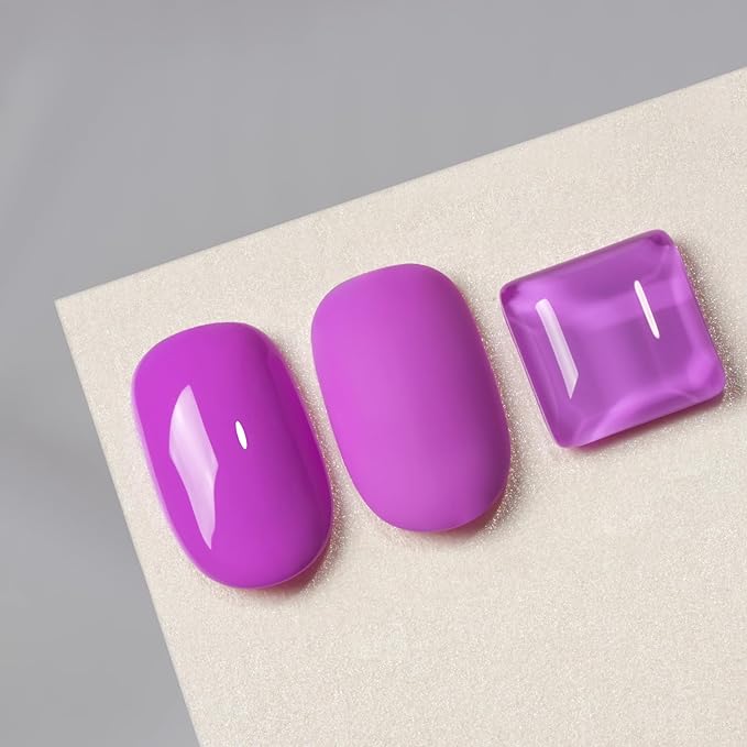 MAYCHAO 15ML Purple Gel Nail Polish 1Pc Bright Purple Gel Polish Soak Off UV LED Nail Polish Nail Art Starter Manicure Salon DIY at Home, 0.5 OZ