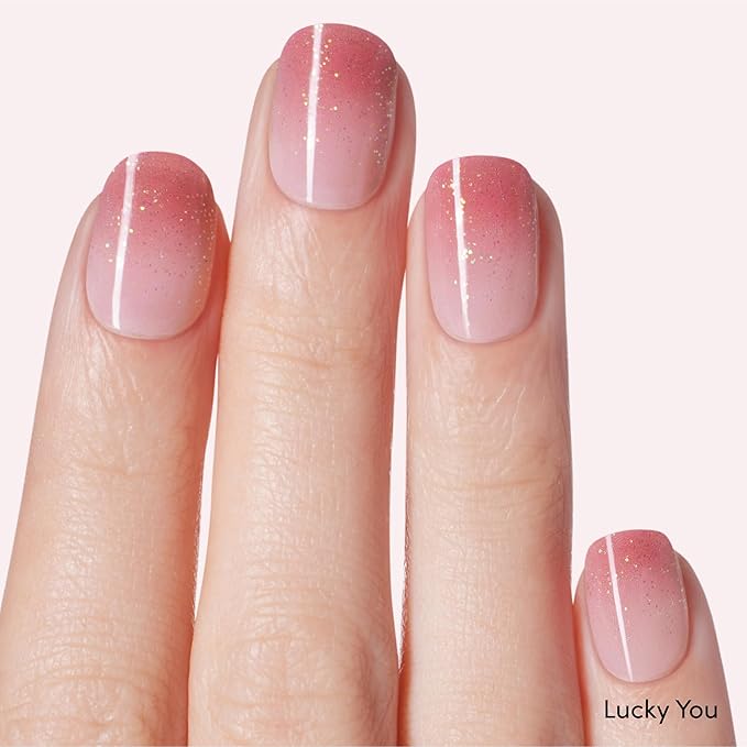 Dashing Diva Glaze Nail Strip Duo - Popstar Purples Collection - Lucky You & Berry Contrary - Long Lasting, Chip Resistant, Semi-Cured Gel Nail Strips - Contains 2 Colors