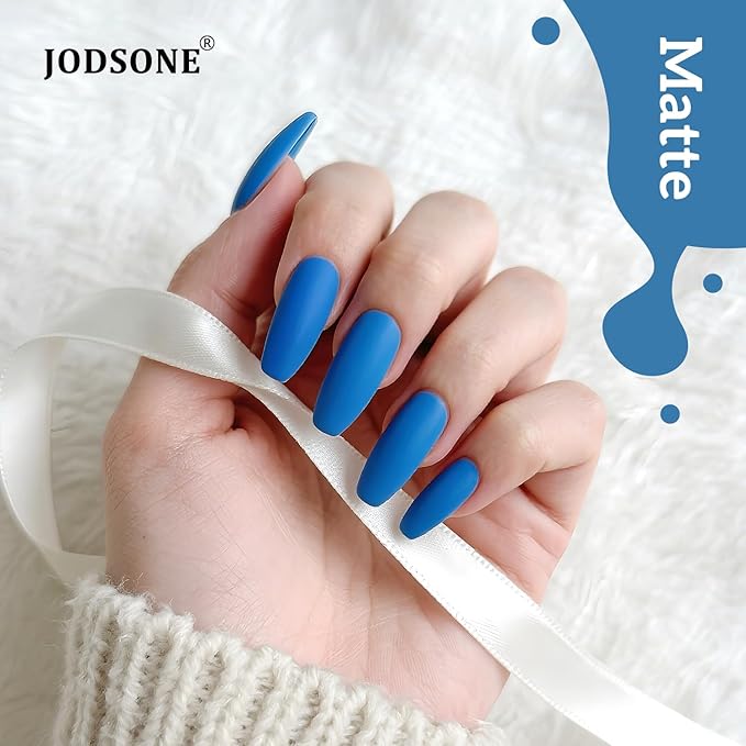 JODSONE Blue Gel Nail Polish 16.5ml Blue Gel Polish High Gloss Soak Off U V Manicure Salon DIY at Home