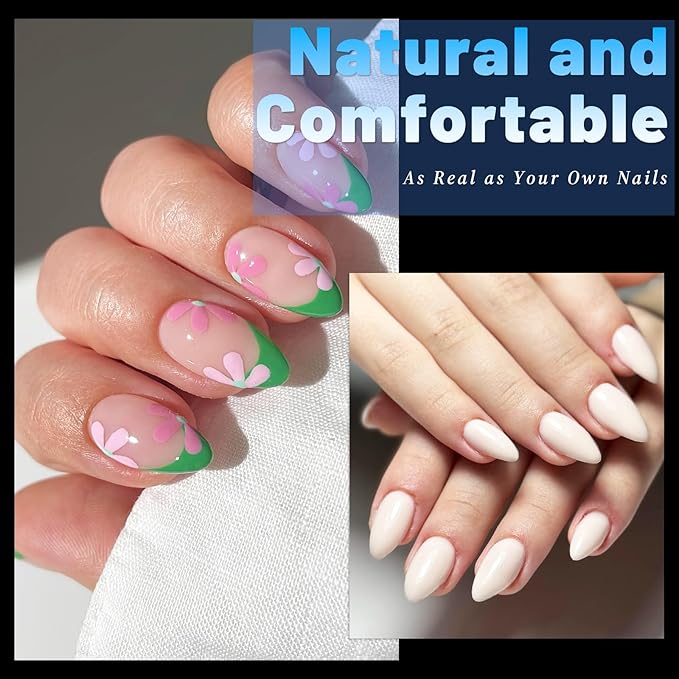 240pc Almond Gel Nail Tips Short Fake Nails for Press on Nails Clear Acrylic Nails Tips, 12 Sizes Half Cover Nail tips Almond Soft Gel Nail Tips False Nails Extension Artificial Fingernail