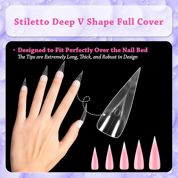 outopen 150pcs Long Eagle Claw Nail Forms Clear Full Cover Eagle Stiletto Nail Extension Art Mold Reusable Eagle Curved Nail Forms for Sculptural Polygel Acrylic Extension DIY Manicure, 15 Sizes