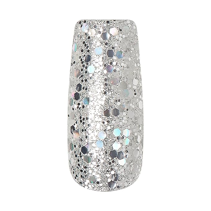 KISS Premium Classy Fake Nails - Stay Modish, Long & Square, Super Glam, Jewel Accents, Waterproof, Smudge Proof, No Dry Time, Durable, Takes Minutes, Quick & Easy | 30 Count