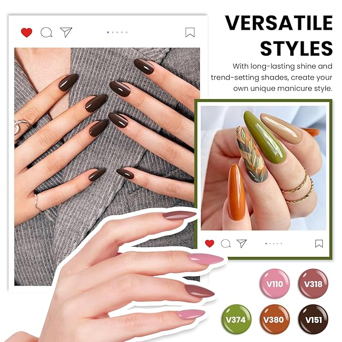 VANREESA Gel Nail Polish Kit with U V Light 53 Pcs Gel Polish Nail Set 36 Popular Colors Nail Polish Set with Base and 4 Effects Top Coat with Manicure Tools Complete Nail Kit Gifts for Women Girls