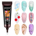 MIZHSE 5D Sculpting Gel for Nails, Clear 3D Nail Art 15g, Carving Molding Drawing Building Sculpture Gel for Design Decoration Soak Off Manicure Home DIY
