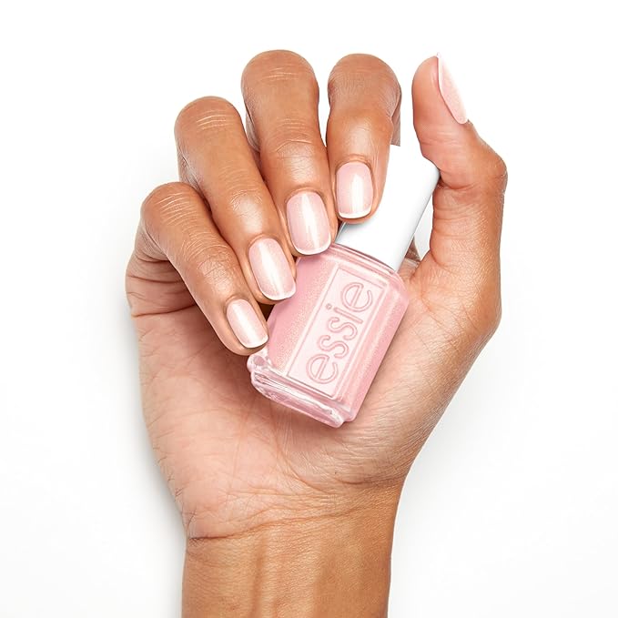 Essie Nail Polish, Salon-Quality, 8-Free Vegan, Iridescent Sheer Pink, Birthday Girl, 0.46 fl oz