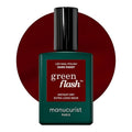 Manucurist Green Flash LED Dark Pansy Red Gel Nail Polish - Vegan, 12-Free, Plant-Based - Strengthens and Protects the Nail - Burgundy Gel Polish - Made in France - 0.5 fl oz