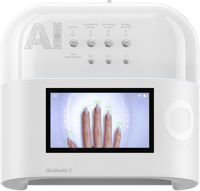 AI Health Nail Lamp-O NAIL AI Precision Scan,Reduce Excess UV Skin Damage-2in1 AI Computer&Nail Dryer with HD Visible Screen,109 LEDs 2X Faster Curing,Nail Curing Lamp for Salon and Home