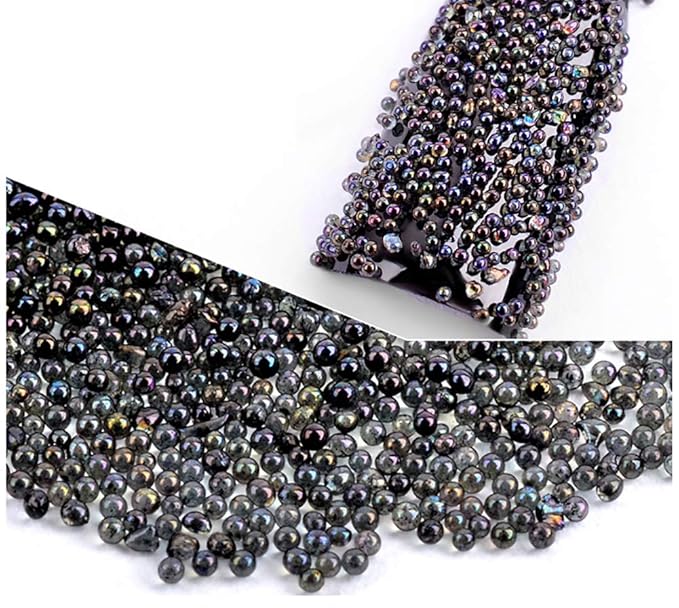 Nail Art 3D Micro Rhinestone Crystal Glass Mini Beads Manicures DIY Glitter Caviar Decoration Tips 6 Colors
