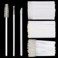 300 PCS Eyelash Extension Supplies Kit,Disposable Lash Spoolies Brushes Micro Swab Brushes Mascara Wand Lip Brushes for Eyelash Extension Tattoo Lipstick Applicatorr (White)