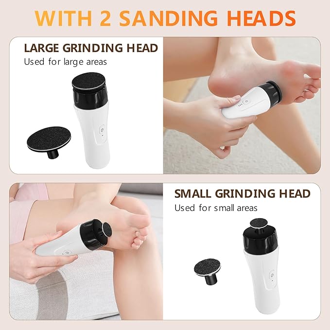 Rechargeable Callus Remover for Feet High Speed, Powerful Electric Foot Sander Heel Grinder Pedicure Tools for Feet Women Men Dead Dry Hard Skin Calluses