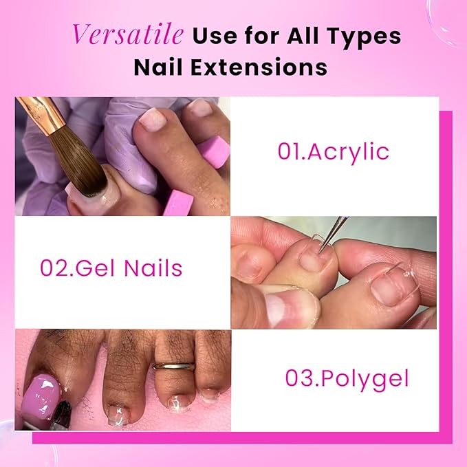 300 Pcs Soft Gel Toe Nail Tips, Short Fake Toenails Tips Square Half Cover No File Needed,Clear Press on Toenails Acrylic Polygel Toenail Tips 15 Wider Size Range (000-12)