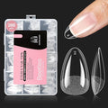 Beetles Gel Nail Tips Almond,288 pcs 12 Sizes Short Almond False Nail Tips Half Matte Full Cover Acrylic Gel Nail Tips Press On Nail Extensions for Women