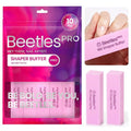 Beetles Pro 10Pcs Nail Buffer Block for Acrylic and Natural Nails, Fine Grit 4 Sided 180 Finishing Buffers for Acrylic Nails Gel Polish Professional Manicure File Blocks Set Nails Manicure Tools Pink