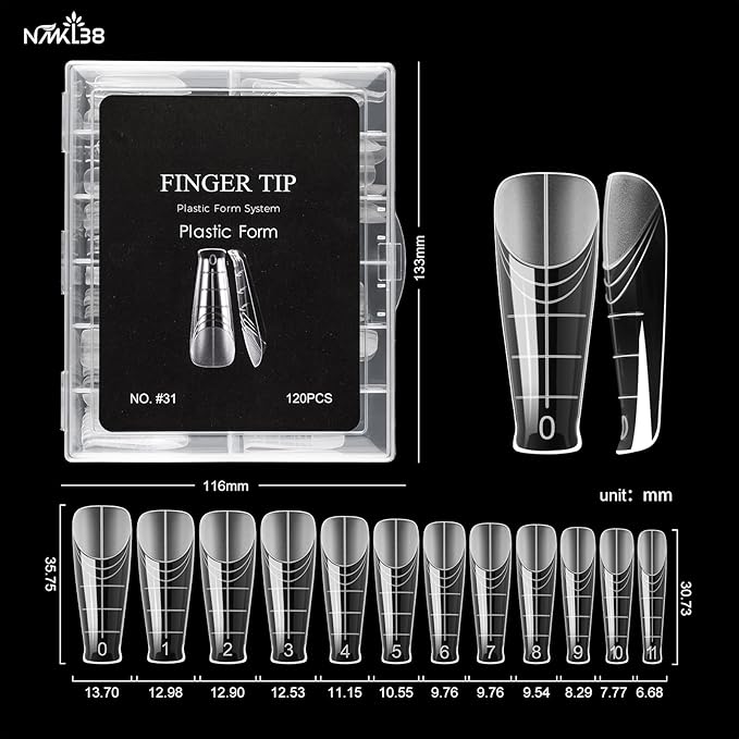 NMKL38 120PCS Dual Nail Forms 12 Sizes
