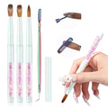 SAVILAND Kolinsky Acrylic Nail Brush Set: Size 6/10/14 Professional Acrylic Brush with Cleaner Tool Nail Brushes for Acrylics Application Nails Extension 3D Nails art Salon Home DIY