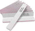 Nail File 12 PCS Professional Reusable 100/180 Grit Double Sides Washable Nail File Manicure Tools for Poly Nail Extension Gel and Acrylic Nails Tools Suit for Home Salon