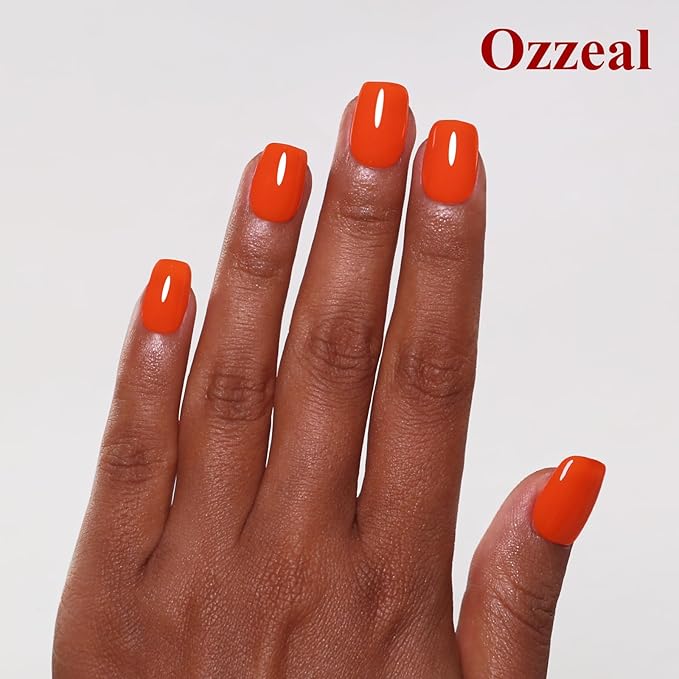 Neon Gel Polish, 0.5 Fl Oz Neon Orange Red Nail Gel Polish Spring Summer Art Starter Manicure Salon DIY Soak off UV LED Design
