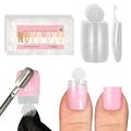 NOVO OVO Upgrade Toe Dual Nail Forms for Poly Gel with Inner French Tips Auxiliary Line for Toenail Extension, Square Soft Gel Nail Extension, Full Cover Molds for Pedicure DIY x 15 Sizes 270 pcs
