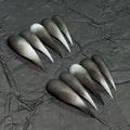 Halloween Press Claw on Nails Long Short Medium Curved Stiletto Handmade Gothic Design Horror Vampire False Nails Dragon Cat Claw Press on Nails Glossy Glue on Nail Thick Acrylic False Nails