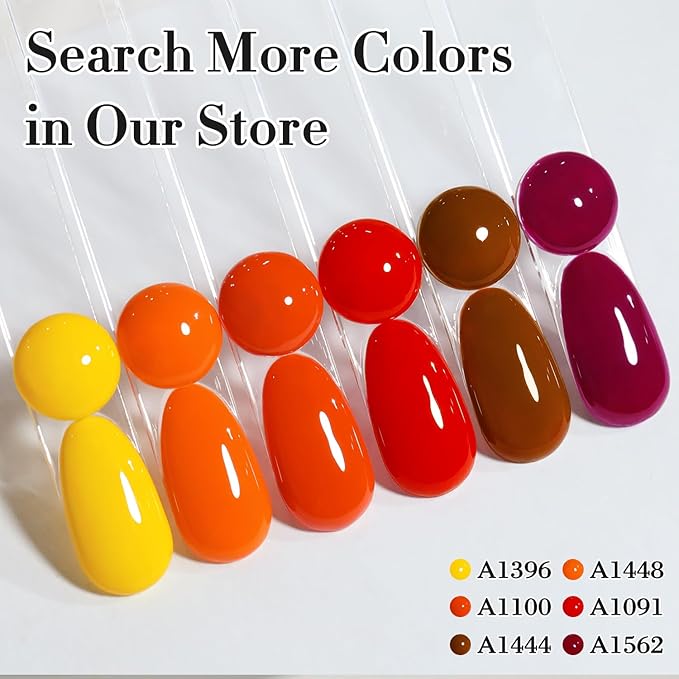 Double Rhythm 0.50 OZ Gel Polish Hema Free Same Color Same Bottle Golden Round Translucent Neutral Natural Milky 15 ML Jelly UV Polish Art DIY at Home (Burnt Orange-C1448)